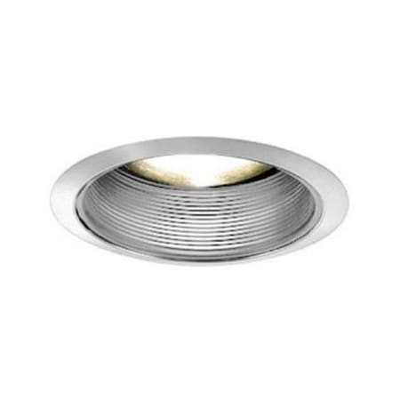 Gorgeousglow 6 in. Line Voltage Step Baffle Trim, White GO331923
